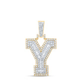 5/8CTW-DIA P1 INITIAL "Y" MENS PENDANT